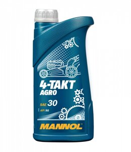 Моторна олива для 4-х тактних двигунів генераторів MANNOL 4-Takt Agro SAE 30 SG 1л. (MN7203-1)