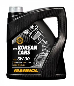 Моторна олива mannol for korean cars 5W-30 API SN/CH-4 4л. (MN7713-4)