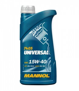 Моторна олива mannol universal 15W-40 SN/CH-4 (MB 229.3, 229.1) 1л. (MN7405-1)