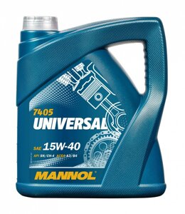 Моторна олива mannol universal 15W-40 SN/CH-4 (VW 505 00, 502 00) 4л. (MN7405-4)