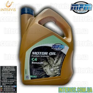 Моторна олива MPM Motor oil 5W-30 Premium Synthetic C4 DPF (RN 0720) 5л.