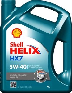 Моторна олива Shell Helix HX7 5W-40 4л (VW 502.00/505.00)