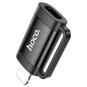 Адаптер HOCO UA31B iP male to Type-C female OTG adapter Black