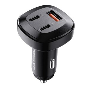 Автомобільний зарядний пристрій ACEFAST B3 66W (USB-C+USB-C+USB-A) three-port metal car charger