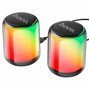 Портативна колонка HOCO BS56 Colorful BT wired 2-in-1 computer speaker Black