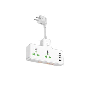 Мережевий подовжувач HOCO AC11A Voyage 2-position expansion socket (1C3A) White