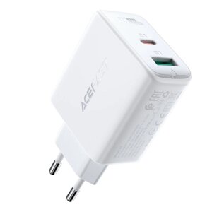 Мережевий зарядний пристрій ACEFAST A5 PD32W (USB-C+USB-A) dual port charger White