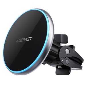 Тримач для мобiльного з БЗП ACEFAST D3 magnetic wireless charging car holder Silver