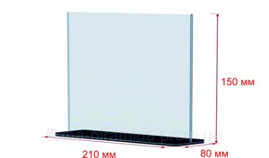 Меню-холдер А5 горизонтальний акриловий пластиковий рекламний прозорий на плоскій підставці