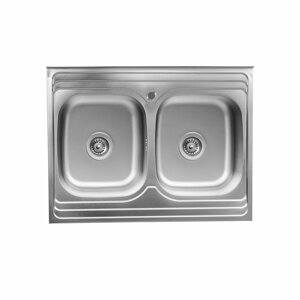 Кухонна мийка з неіржавкої сталі Platinum САТИН 8060D (0,7/180 мм)