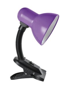 Лампа настільна Sirius TY 1108B на одну лампочку з прищіпкою (фіолетова)