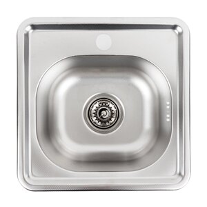 Кухонна мийка з неіржавкої сталі Platinum DЕКОР 3838 (0,6/160 мм)