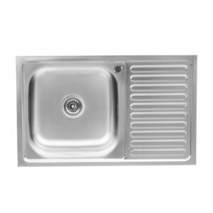 Кухонна мийка з неіржавкої сталі Platinum САТИН 8050 L (0,7/160 мм)