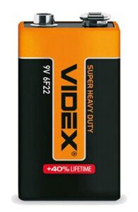 Батарейка VIDEX Super HeavyDuty 6F22 (крона) S1 1шт