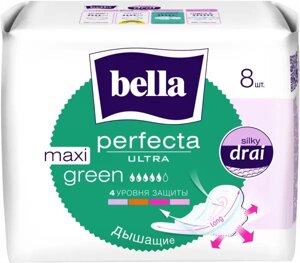 Гігієнічні прокладки Bella Perfecta Green Maxi Drai Ultra 8 шт