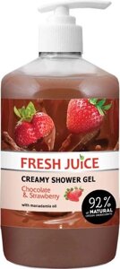 Крем-гель для душу Fresh Juice Chocolate & Strawberry 750 мл