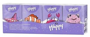 Носові хустки Bella Baby Happy тришарові, 9 х 8 шт