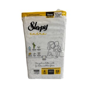 Підгузки дитячі Sleepy Extra Maxi 4 (7-14 кг) 52 шт