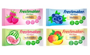 Серветки вологі Freshmaker 15 шт в асортименті