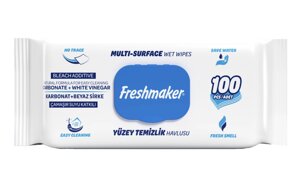 Універсальні вологі серветки для прибирання Freshmaker 100 шт