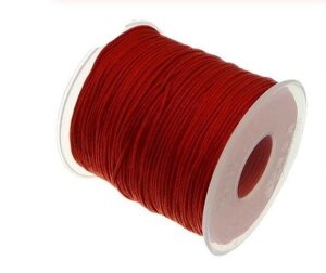 Атласний Шнур Червоний 100 М корсетний шнур 2 мм моток бобіна метр, шиття, декор одягу та домашнього текстилю