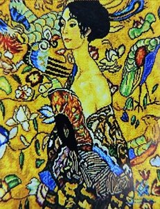 Алмазна мозаїка вишивка Дама з віялом Густав Клімт Клімтівська жінка австрійський художник 5d 47x60 см