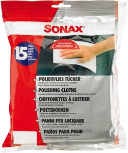 Серветки для фінішного полірування кузова 15 шт SONAX Polishing Cloths 422200