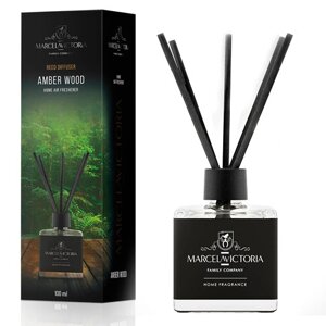 Ароматизатор рідкий для дому/офіса Tasotti "Reed diffuser" 100ml Amber Wood 24