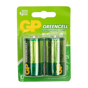 Батарейка GP greencell 1.5V сольова 13G-U2, R20, D