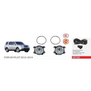 Фари дод. модель Honda Pilot/2011-15/HD-780/H8-12V35W/ел. дріб