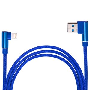 Кабель USB - micro USB (blue) 90° 400) bl 90°