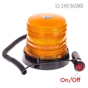 Мигалка проблискова світлодіодна LP-12240/10-30V/7.2W/48SMD-2835/Стробоскоп/жовта