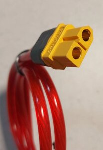 Силовий роз'єм Amass XT60 FEMALE (Мама) кабель живлення AWG12 20 см червоний+червоний