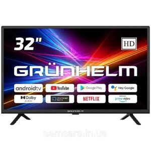Телевізор 32 google android TV 11.0 - 32H300-GA11V T2 SMART TV G7w color box grunhelm