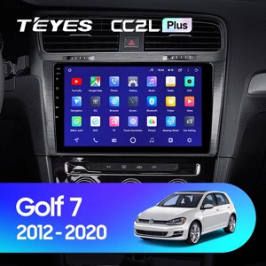 Штатна магнітола для Volkswagen Golf 7 2012 - 2020 рамка BLACK Android