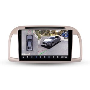 Штатна магнітола Teyes CC3 2k 6+128G Wi-Fi+4G Круговий огляд 360° Nissan Micra / March 3 K12 2002-2010