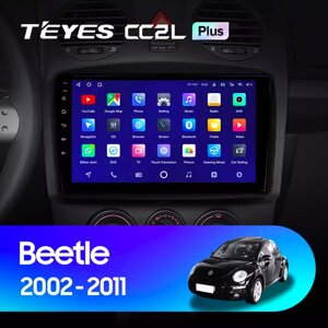 Штатна магнітола Teyes CC2L Plus 2/32 для Volkswagen Beetle A4 2002 - 2011 Android