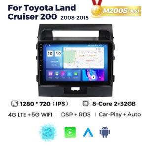 Штатна магнітола Toyota Land Cruiser 200 (2007-2015) M95 (2/32 Гб), HD (1024x600) IPS, GPS