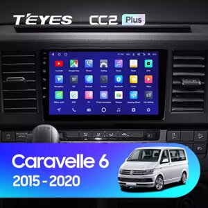 Штатна магнітола Teyes CC2 Plus для Volkswagen Caravelle 6 2015 - 2020 Android