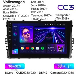 Штатна магнітола Teyes CC3 для Volkswagen Teramont 2017+ Tiguan 2017+ Transporter (T6) 2019+ Android