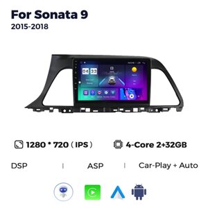Штатна магнітола Hyundai Sonata (LF) (2015-2018) M95 (2/32 Гб), HD (1280x720) QLED, GPS