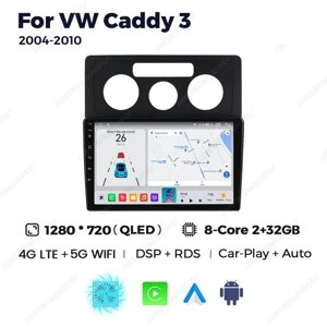 Штатна магнітола Volkswagen Caddy (2004-2010) M95 (2/32 Гб), HD (1280x720) QLED, GPS