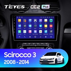 Штатна магнітола Teyes CC2 Plus для Volkswagen Scirocco 3 III Mk3 2008 - 2014 Android