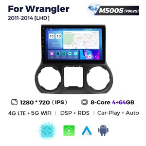 Штатна магнітола Jeep Wrangler (2010-2018) M600 (6/128 Гб), 2K (2000x1200) QLED, GPS + 4G + CarPlay