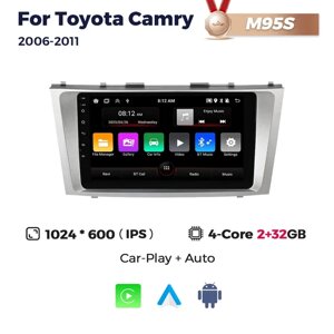 Штатна магнітола Toyota Camry 6 (XV40) (2006-2011) M95 (2/32 Гб), HD (1280x720) QLED, GPS