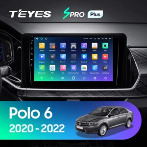 Штатна магнітола Teyes Spro Plus для Volkswagen Polo Mk6 VI 6 2020 - 2022 Android