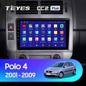 Штатна магнітола Teyes CC2 Plus для Volkswagen Polo Mk4 IV 4 2001 - 2009 Android