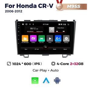 Штатна магнітола Honda CR-V 3 (2006-2012) M95 (2/32 Гб), HD (1280x720) QLED, GPS