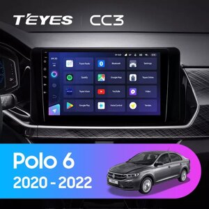 Штатна магнітола Teyes CC3 для Volkswagen Polo Mk6 VI 6 2020 - 2022 Android