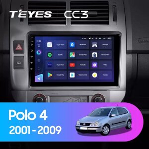 Штатна магнітола Teyes CC3 для Volkswagen Polo Mk4 IV 4 2001 - 2009 Android